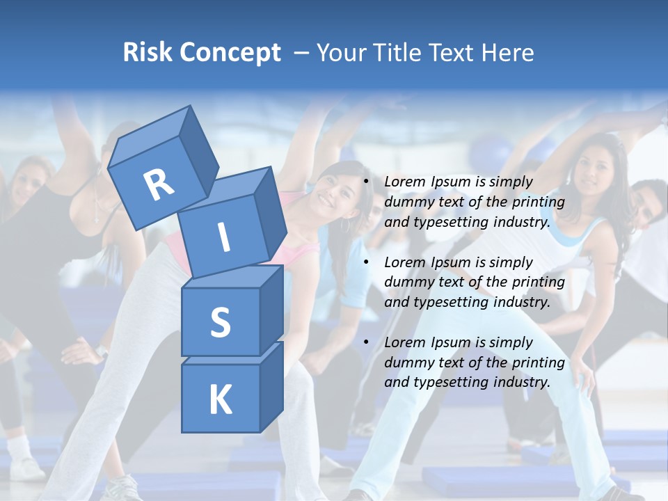 A Group Of Women Doing Yoga In A Gym PowerPoint Template