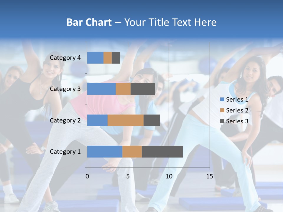 A Group Of Women Doing Yoga In A Gym PowerPoint Template