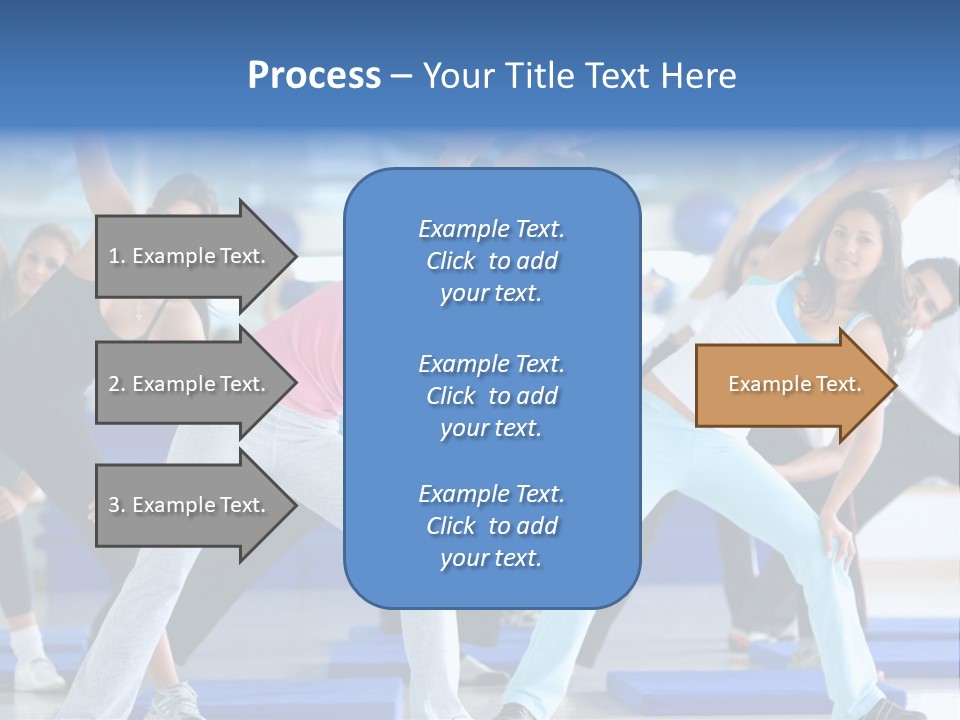 A Group Of Women Doing Yoga In A Gym PowerPoint Template