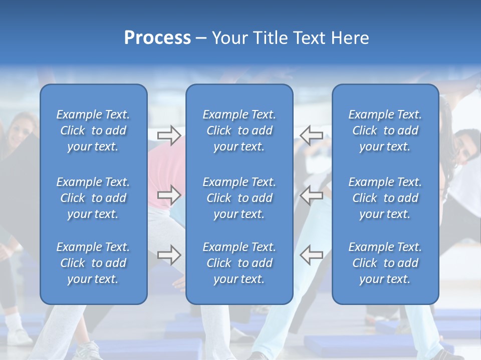 A Group Of Women Doing Yoga In A Gym PowerPoint Template