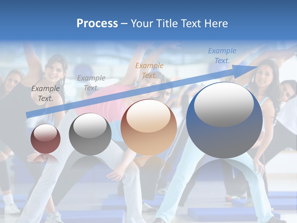 A Group Of Women Doing Yoga In A Gym PowerPoint Template