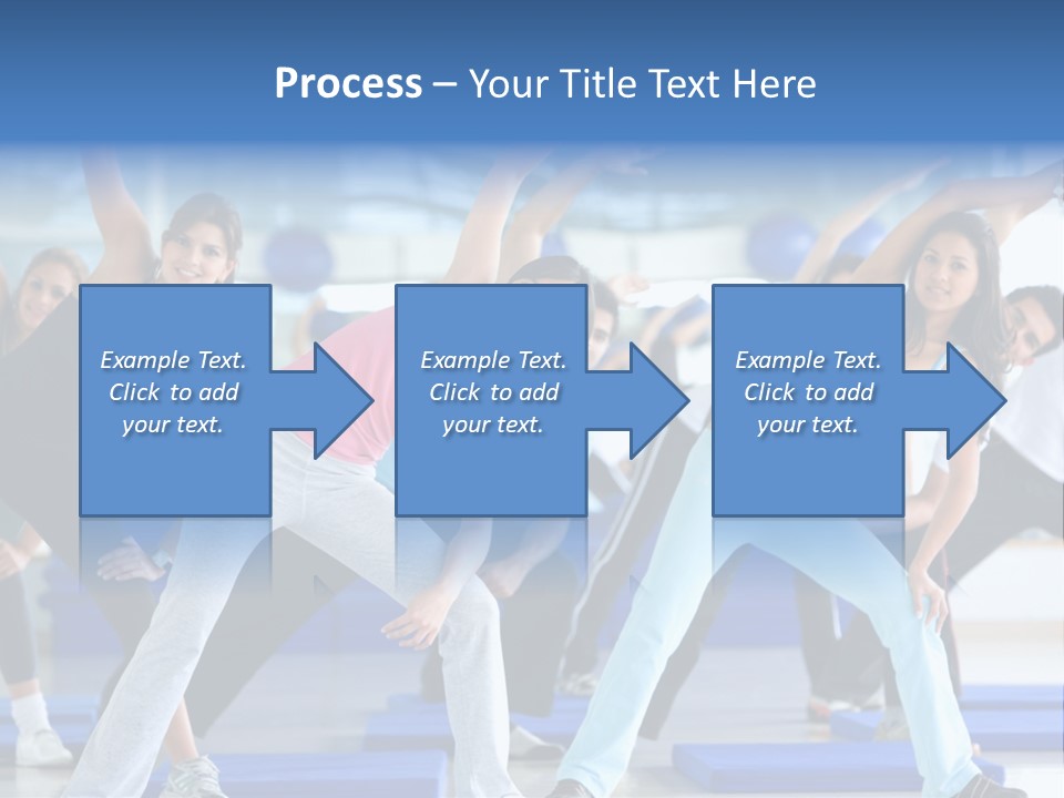 A Group Of Women Doing Yoga In A Gym PowerPoint Template