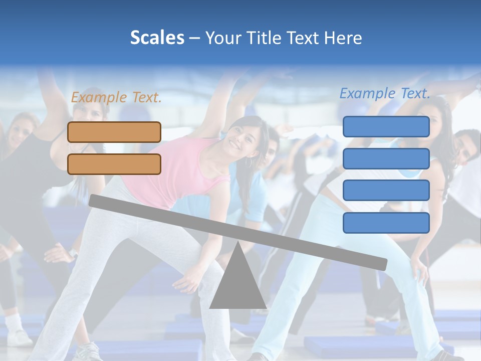 A Group Of Women Doing Yoga In A Gym PowerPoint Template