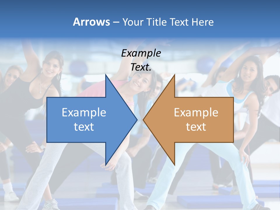 A Group Of Women Doing Yoga In A Gym PowerPoint Template