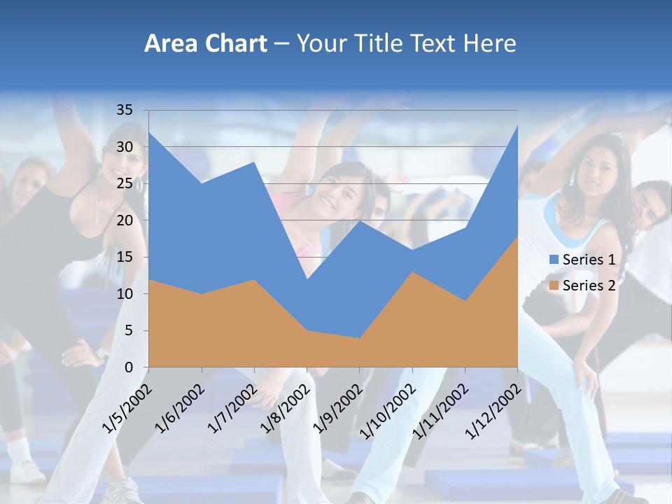 A Group Of Women Doing Yoga In A Gym PowerPoint Template