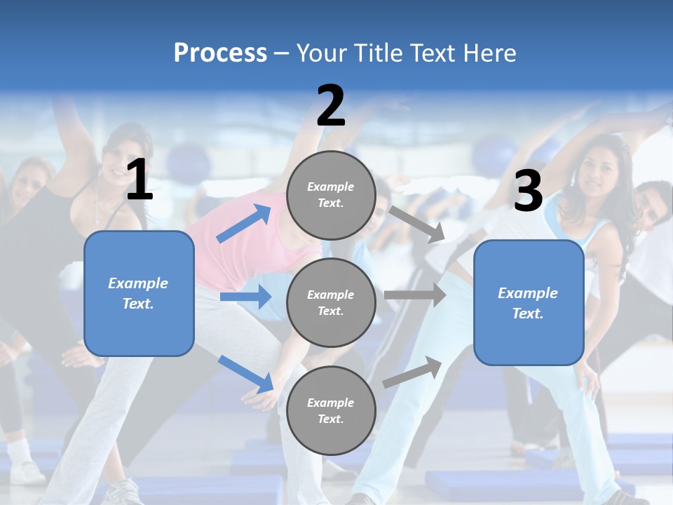 A Group Of Women Doing Yoga In A Gym PowerPoint Template