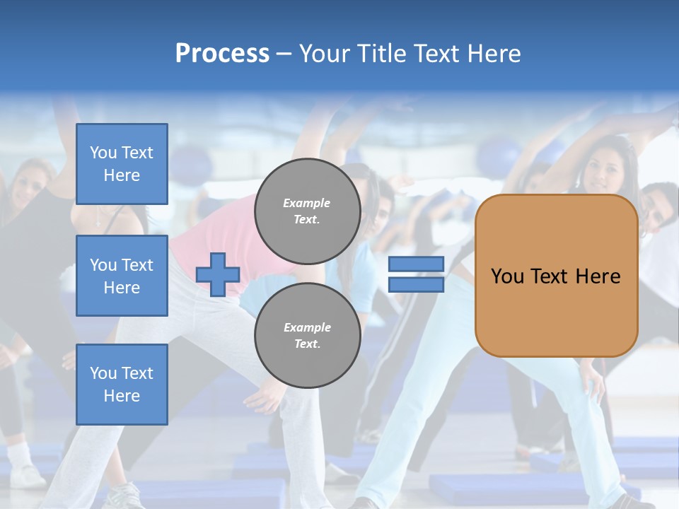 A Group Of Women Doing Yoga In A Gym PowerPoint Template