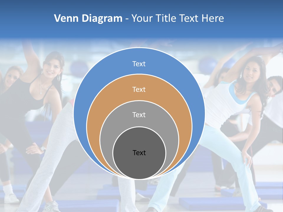 A Group Of Women Doing Yoga In A Gym PowerPoint Template