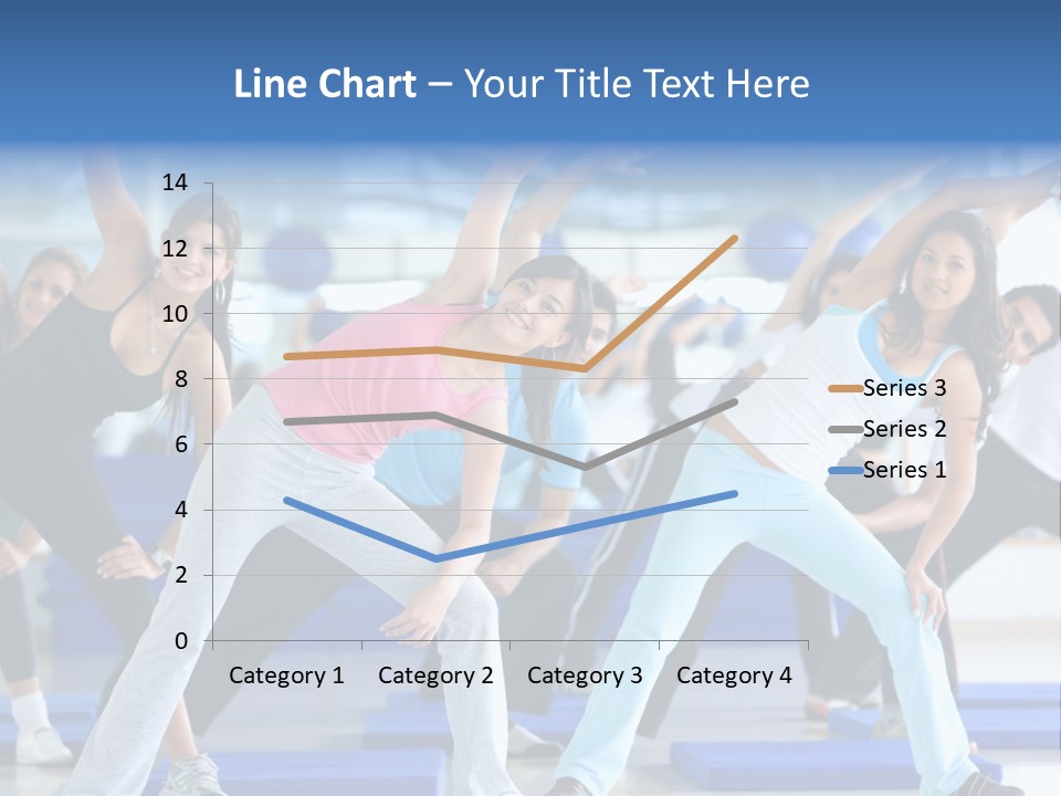 A Group Of Women Doing Yoga In A Gym PowerPoint Template