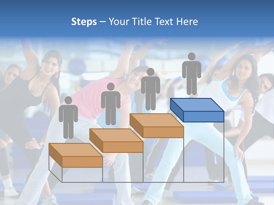 A Group Of Women Doing Yoga In A Gym PowerPoint Template