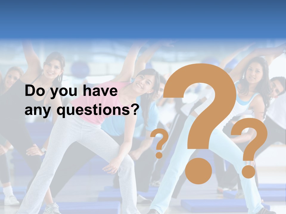 A Group Of Women Doing Yoga In A Gym PowerPoint Template