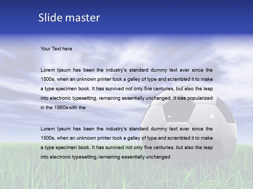 Clouds Horizontal Sphere PowerPoint Template