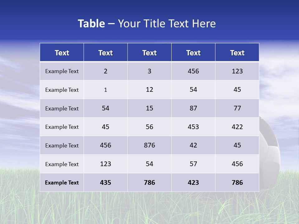 Clouds Horizontal Sphere PowerPoint Template