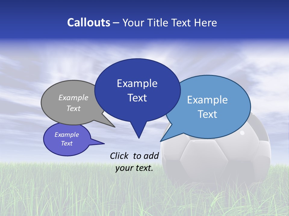 Clouds Horizontal Sphere PowerPoint Template