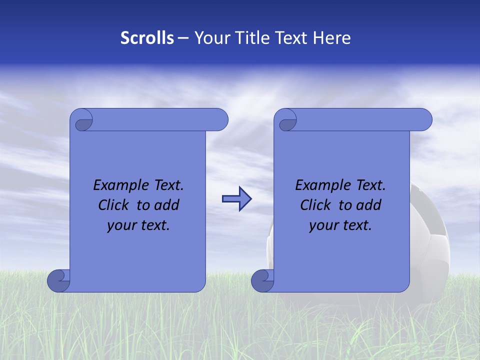 Clouds Horizontal Sphere PowerPoint Template