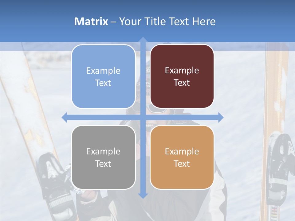 A Woman Sitting In The Snow With Skis On Her Feet PowerPoint Template