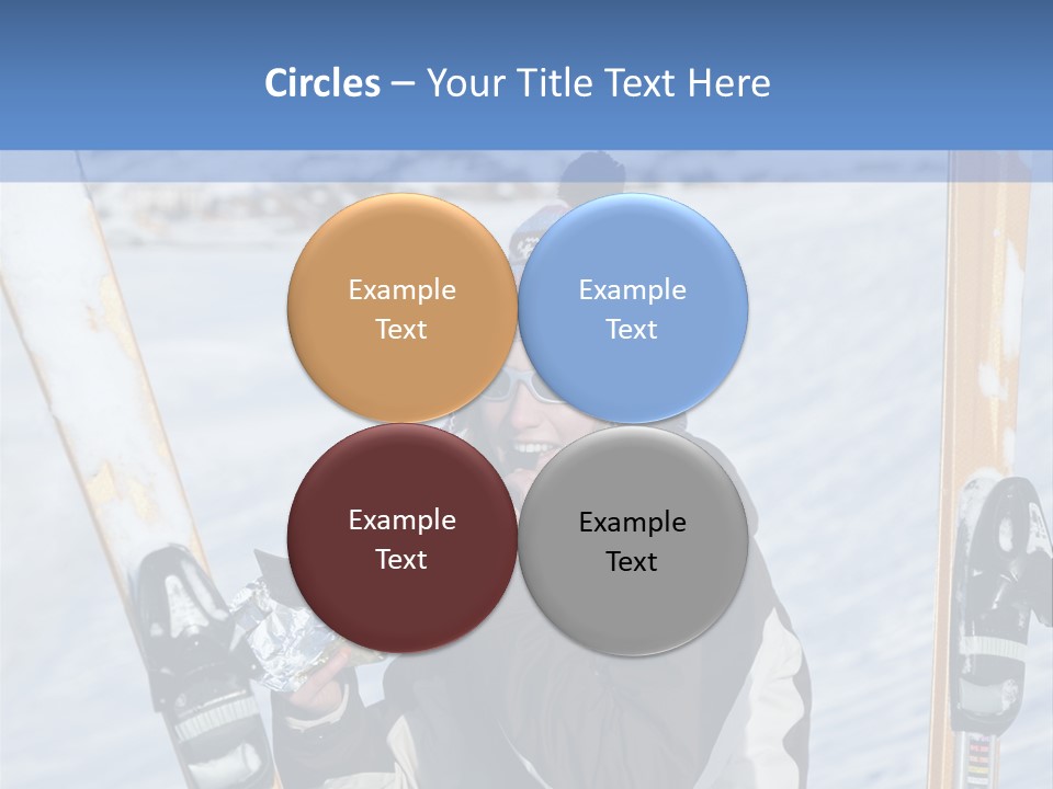 A Woman Sitting In The Snow With Skis On Her Feet PowerPoint Template