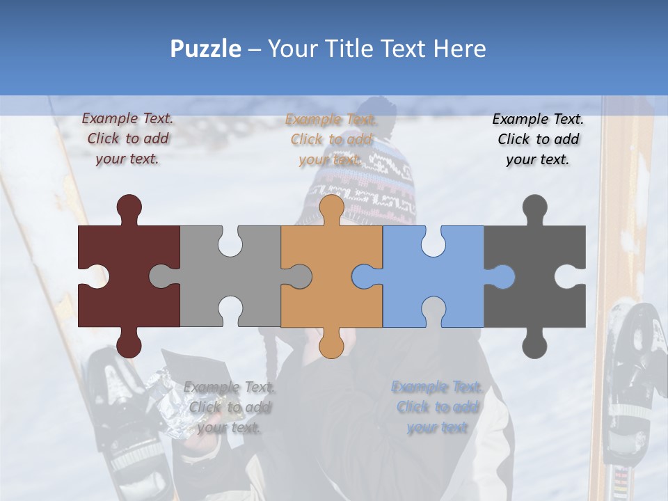 A Woman Sitting In The Snow With Skis On Her Feet PowerPoint Template