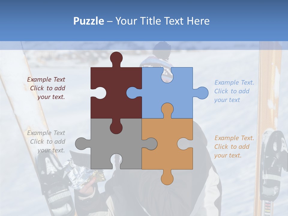 A Woman Sitting In The Snow With Skis On Her Feet PowerPoint Template