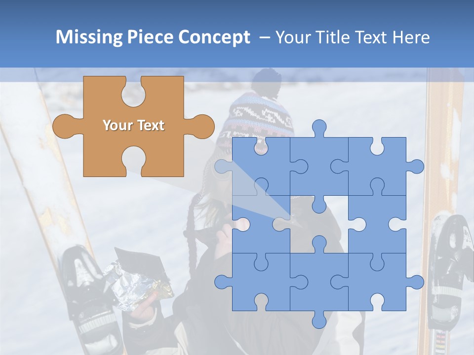 A Woman Sitting In The Snow With Skis On Her Feet PowerPoint Template