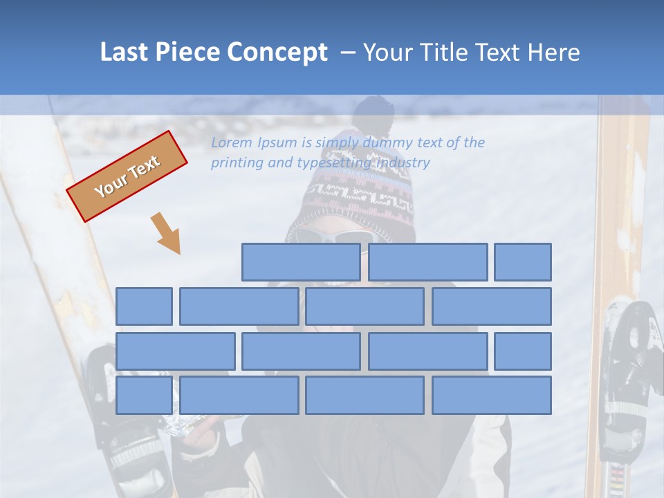 A Woman Sitting In The Snow With Skis On Her Feet PowerPoint Template