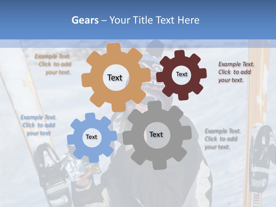 A Woman Sitting In The Snow With Skis On Her Feet PowerPoint Template