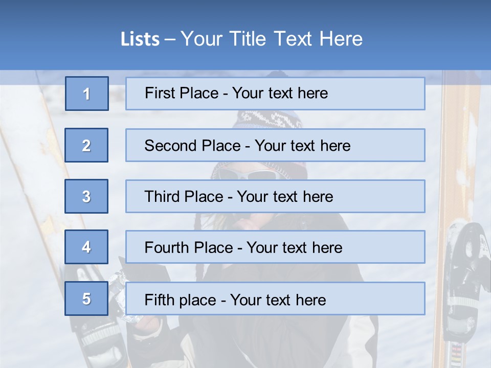 A Woman Sitting In The Snow With Skis On Her Feet PowerPoint Template