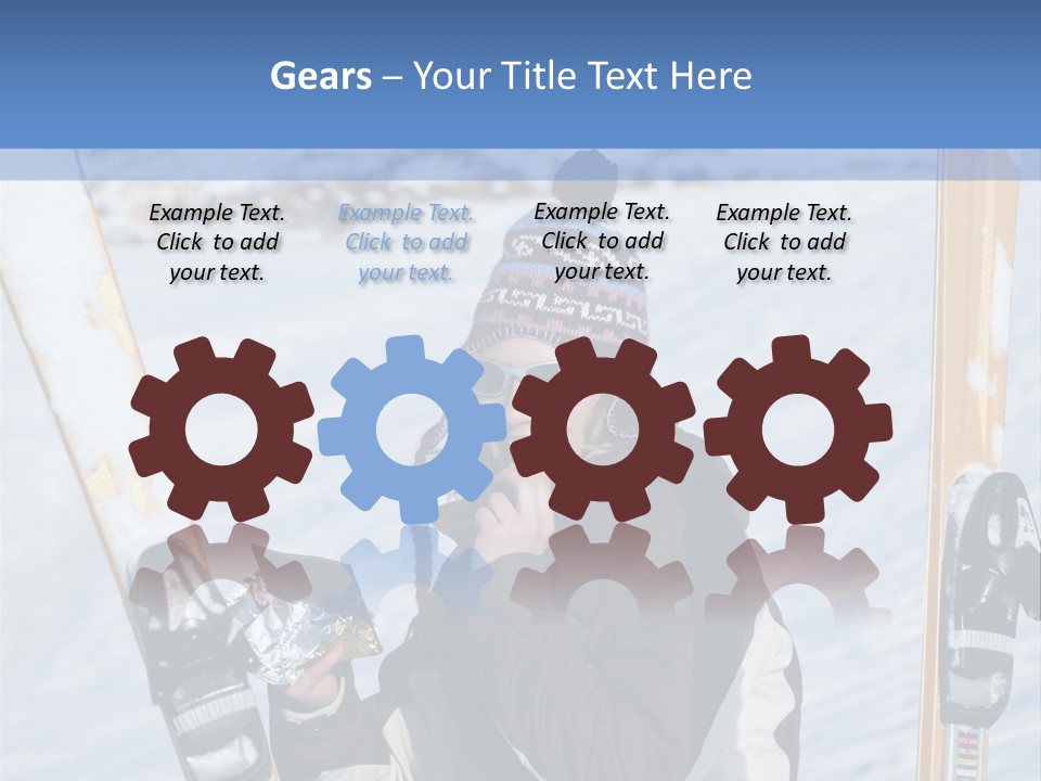 A Woman Sitting In The Snow With Skis On Her Feet PowerPoint Template