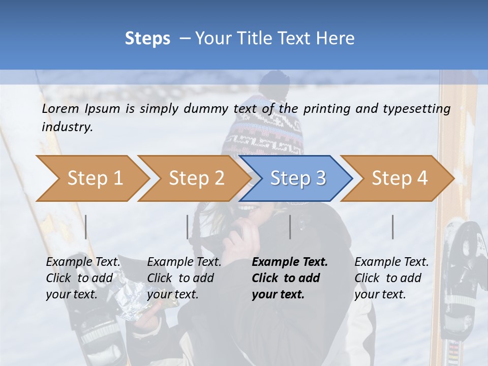 A Woman Sitting In The Snow With Skis On Her Feet PowerPoint Template