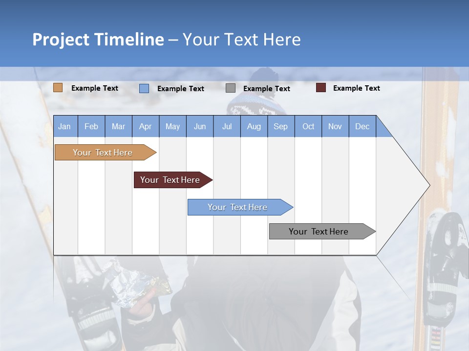 A Woman Sitting In The Snow With Skis On Her Feet PowerPoint Template