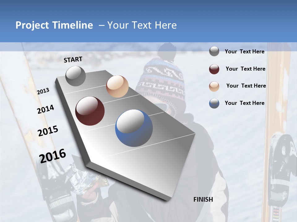 A Woman Sitting In The Snow With Skis On Her Feet PowerPoint Template