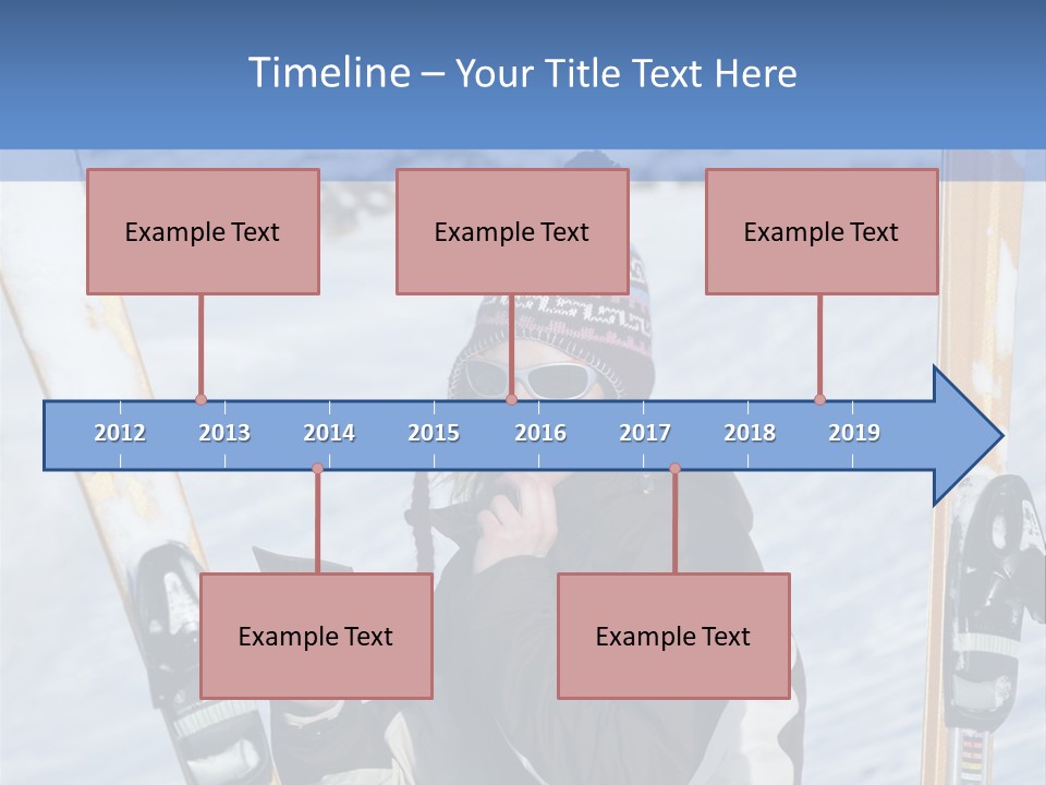 A Woman Sitting In The Snow With Skis On Her Feet PowerPoint Template