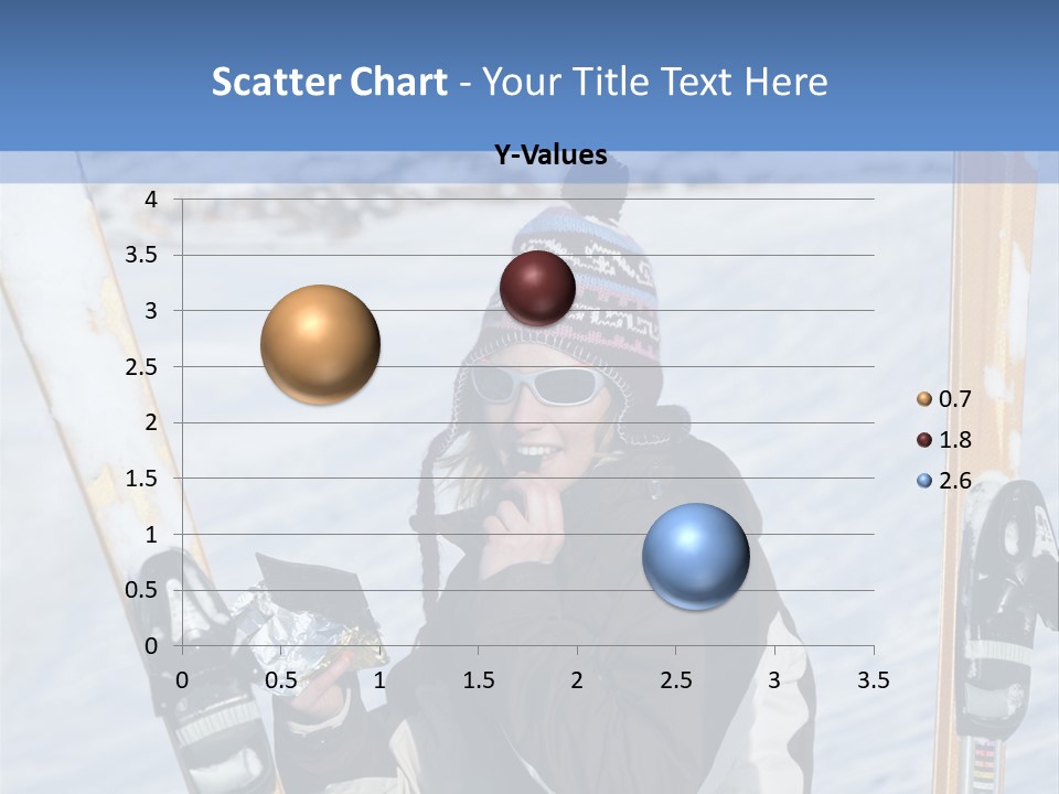 A Woman Sitting In The Snow With Skis On Her Feet PowerPoint Template