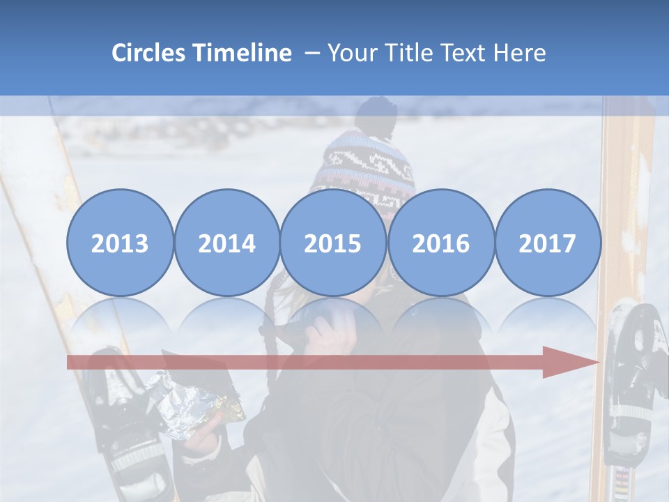 A Woman Sitting In The Snow With Skis On Her Feet PowerPoint Template