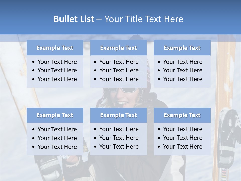 A Woman Sitting In The Snow With Skis On Her Feet PowerPoint Template