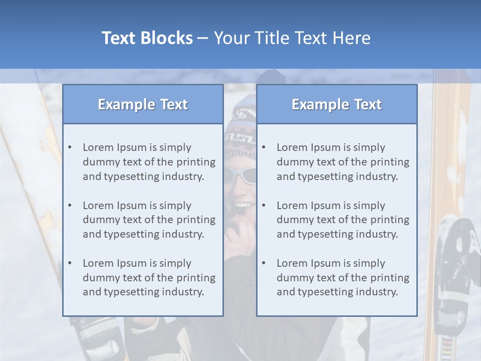 A Woman Sitting In The Snow With Skis On Her Feet PowerPoint Template