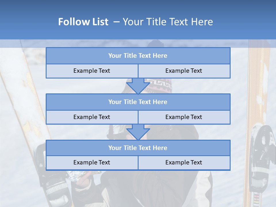 A Woman Sitting In The Snow With Skis On Her Feet PowerPoint Template