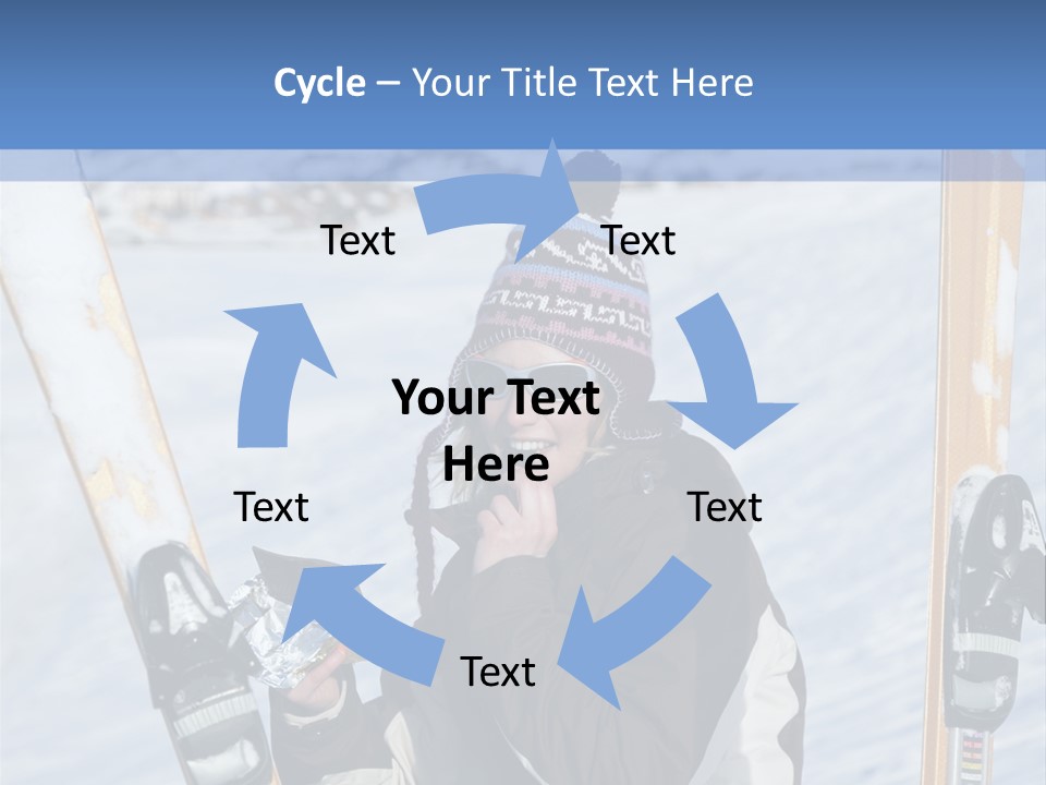 A Woman Sitting In The Snow With Skis On Her Feet PowerPoint Template