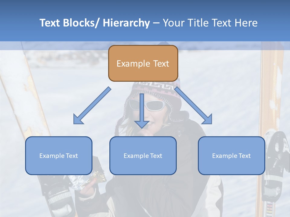 A Woman Sitting In The Snow With Skis On Her Feet PowerPoint Template