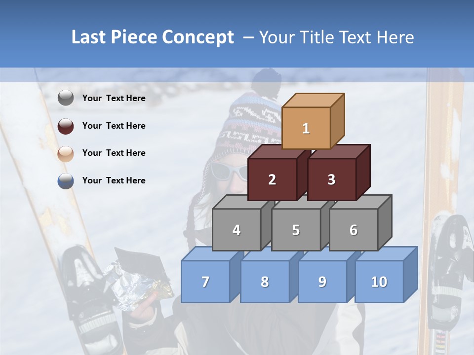 A Woman Sitting In The Snow With Skis On Her Feet PowerPoint Template