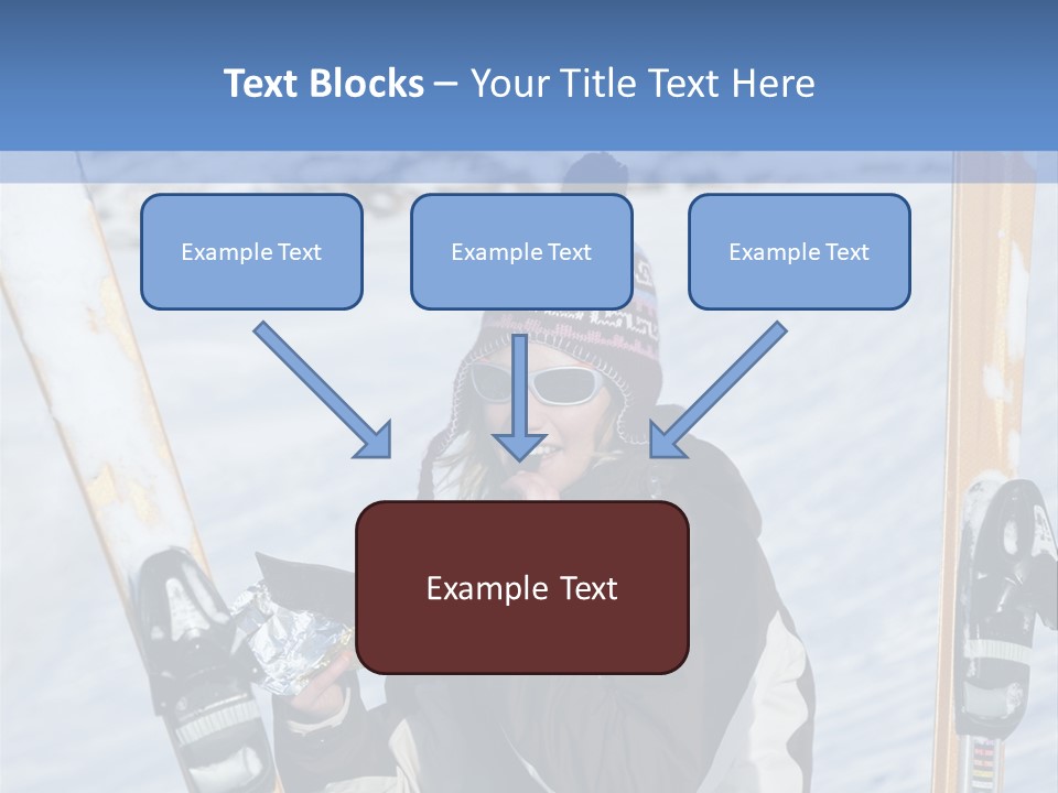 A Woman Sitting In The Snow With Skis On Her Feet PowerPoint Template