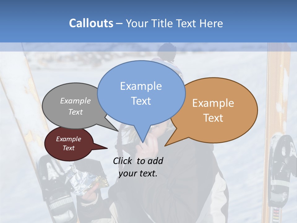 A Woman Sitting In The Snow With Skis On Her Feet PowerPoint Template