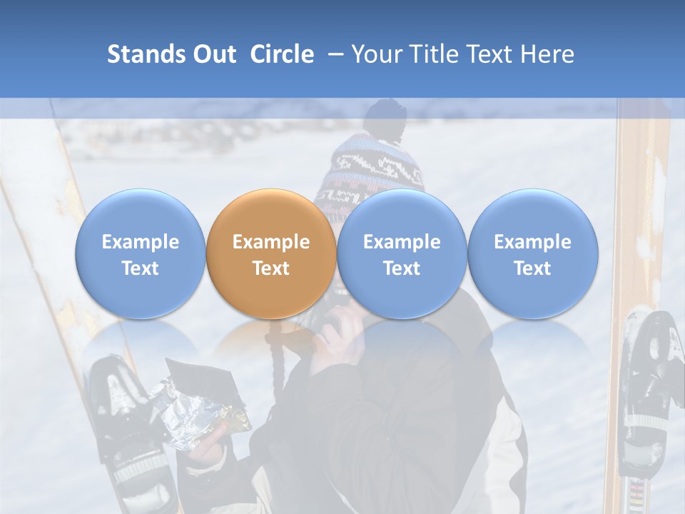 A Woman Sitting In The Snow With Skis On Her Feet PowerPoint Template