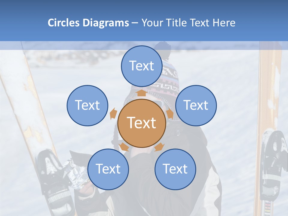 A Woman Sitting In The Snow With Skis On Her Feet PowerPoint Template