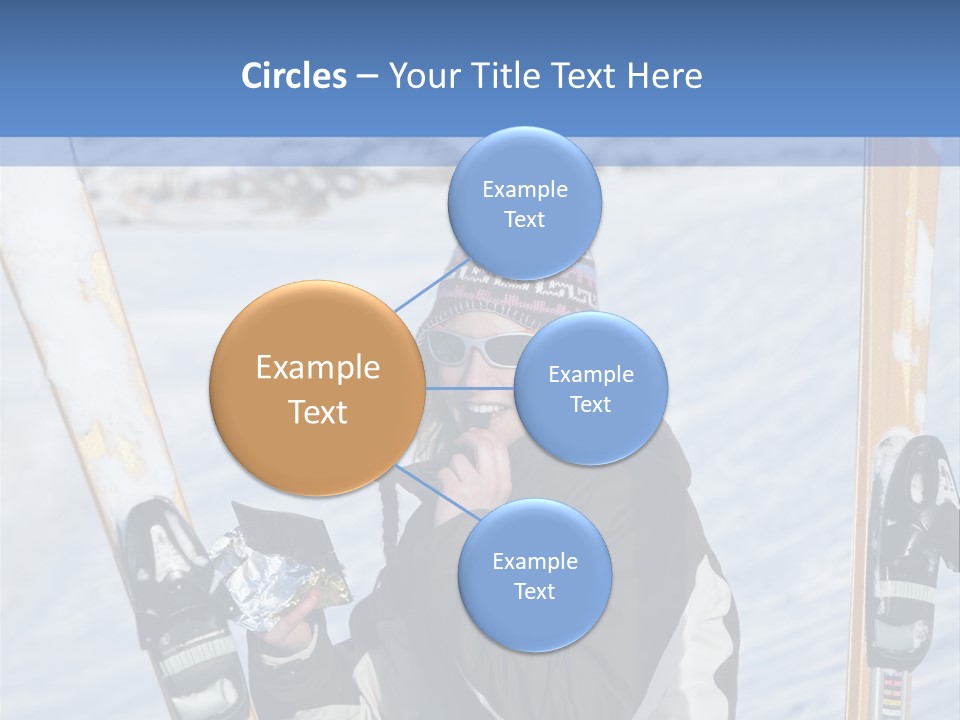 A Woman Sitting In The Snow With Skis On Her Feet PowerPoint Template