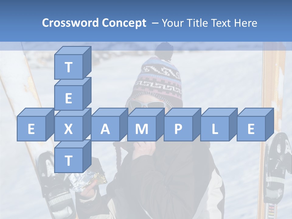 A Woman Sitting In The Snow With Skis On Her Feet PowerPoint Template