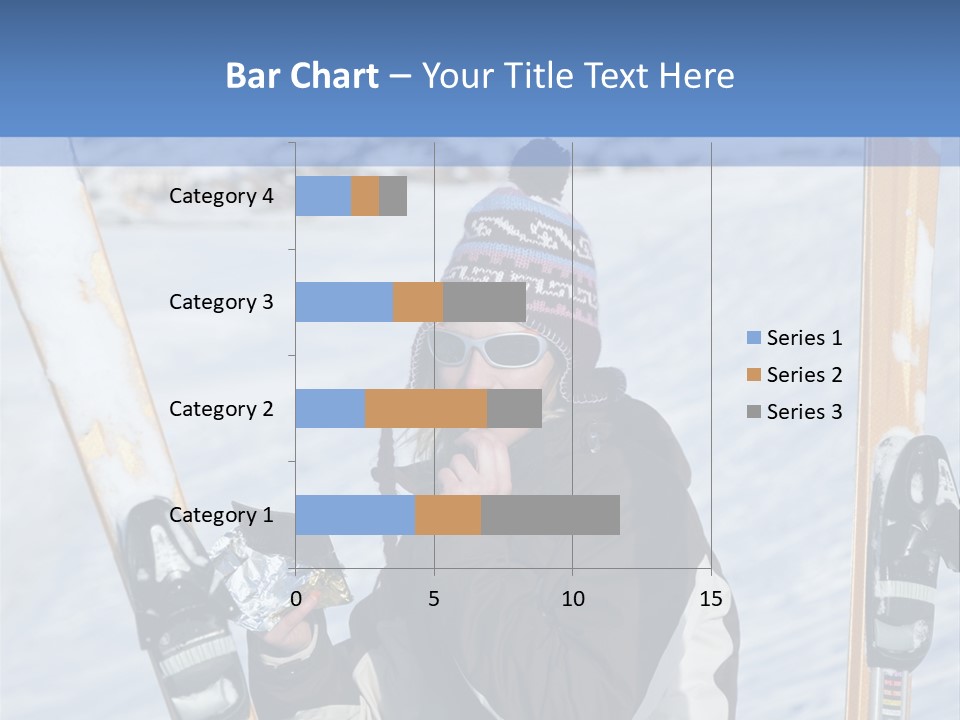 A Woman Sitting In The Snow With Skis On Her Feet PowerPoint Template