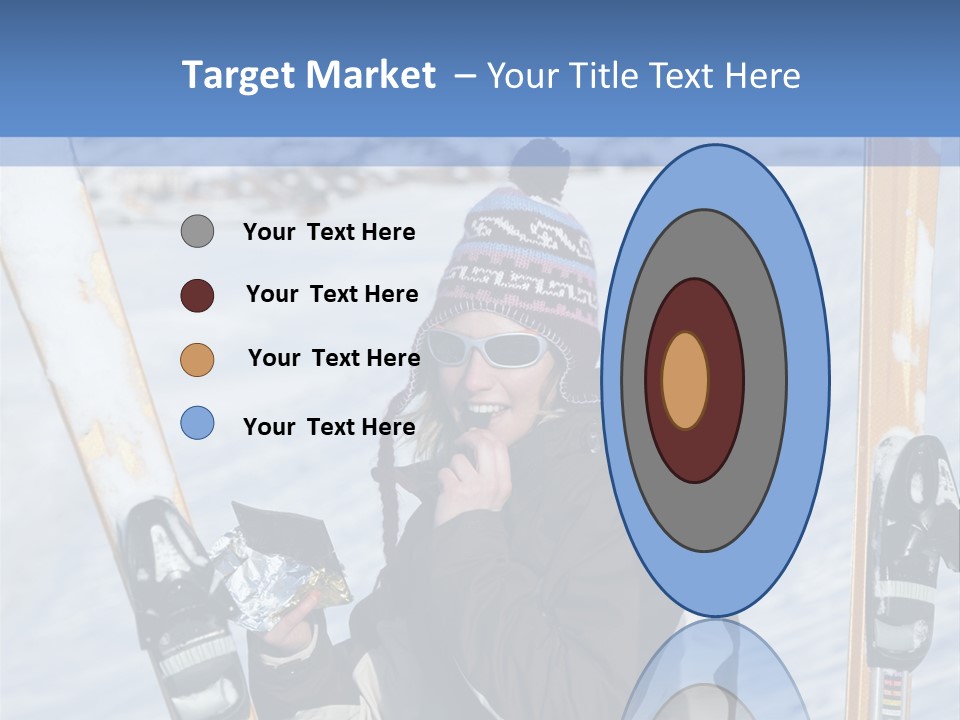 A Woman Sitting In The Snow With Skis On Her Feet PowerPoint Template