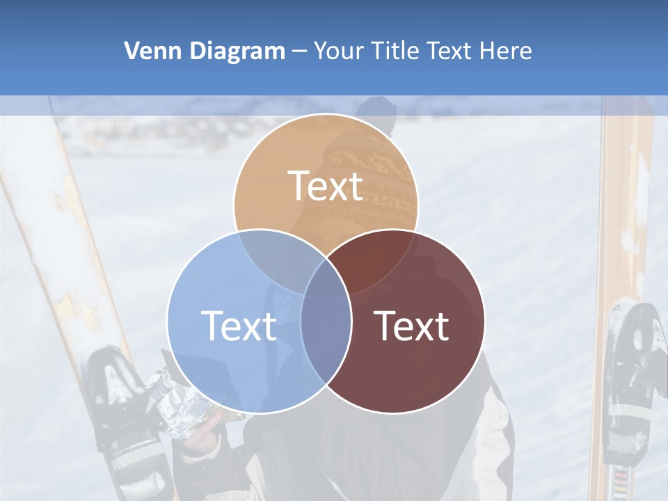 A Woman Sitting In The Snow With Skis On Her Feet PowerPoint Template