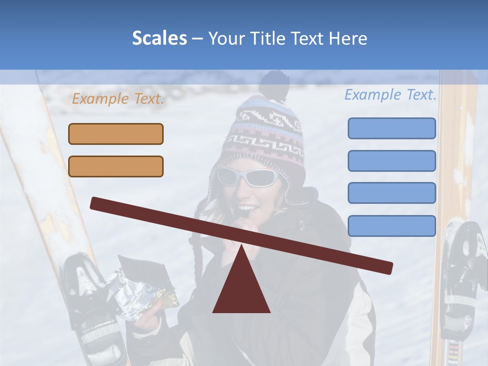 A Woman Sitting In The Snow With Skis On Her Feet PowerPoint Template